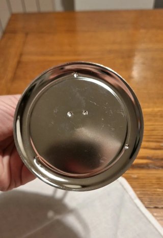 Saliera e pepiera in vetro e metallo