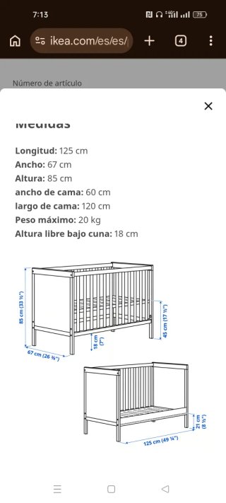 Cuna Ikea Blanca