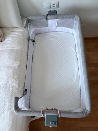 Cuna colecho Kinderkraft gris