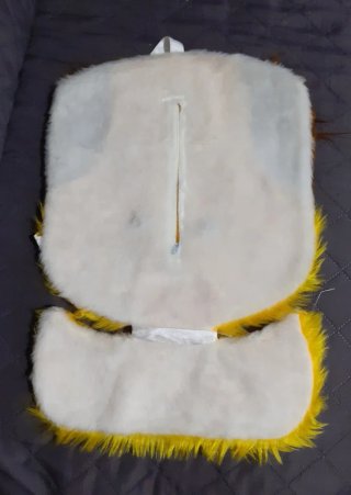 Peluche Giallo e Marrone Fiocco Bianco