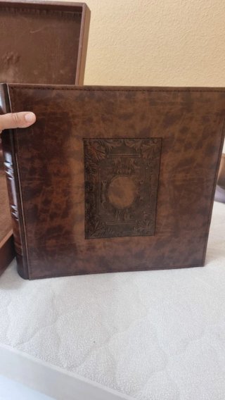 Álbum de fotos piel con maleta