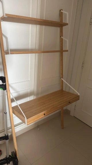 Escritorio y Estantería Madera y Metal