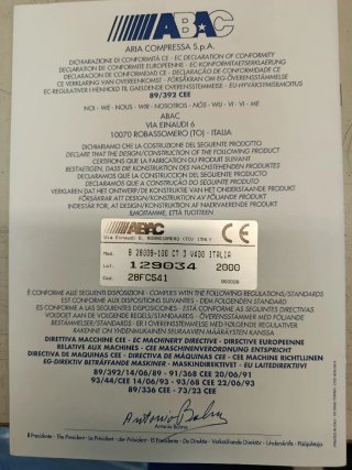 Compresor ABAC 3HP 100L Trifásico