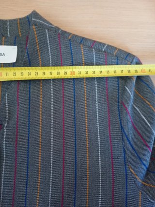 Giacca sfoderata righe multicolor