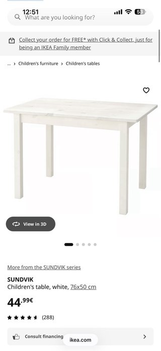 Mesa y sillita infantil IKEA SUNDVIK
