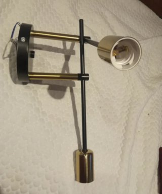 Lámpara de techo moderna metal negro y dorado