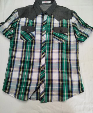 Levi’s Western Shirt Flanella & Denim Yoke - L