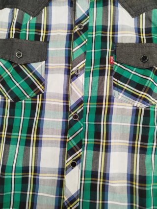 Levi’s Western Shirt Flanella & Denim Yoke - L