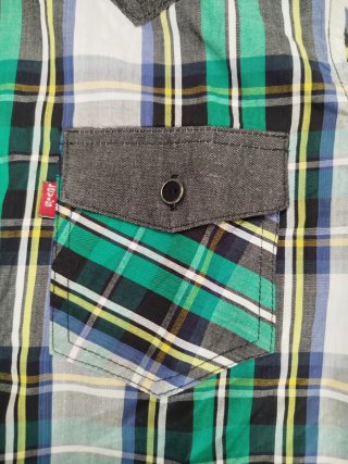 Levi’s Western Shirt Flanella & Denim Yoke - L