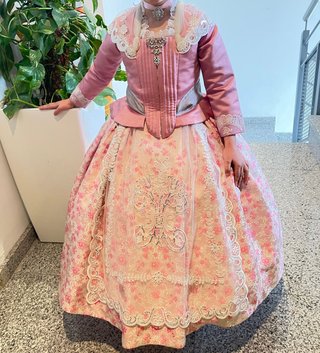 Traje Fallera Niña Rosa y Blanco 3-6 años