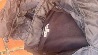 Chaqueta impermeable polar hombre negra