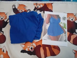 Lingerie notte curvy tg 1XL blu