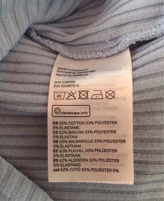 Maglietta H&M azzurra manica corta XS