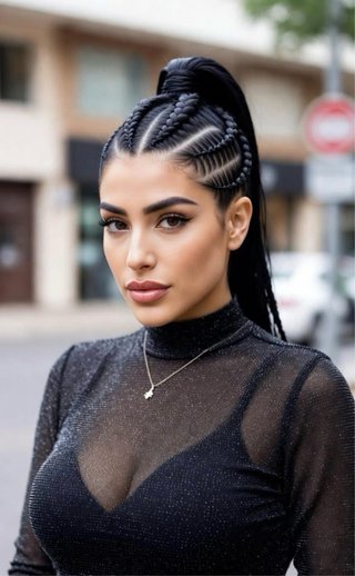 Trenzas rojas y negras