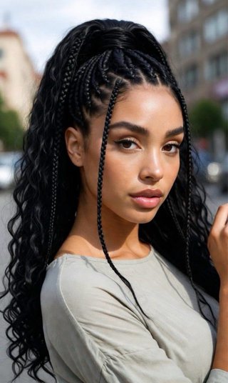 Trenzas rojas y negras