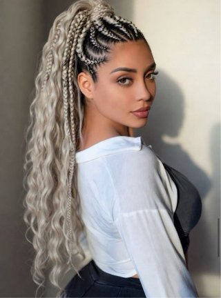 Trenzas rojas y negras