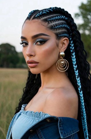 Trenzas rojas y negras