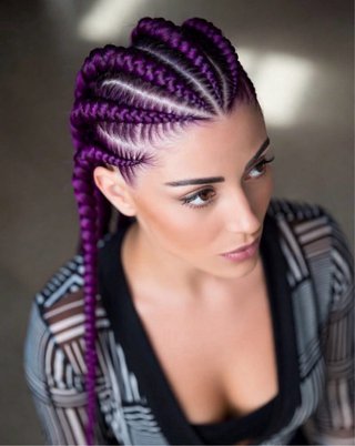Trenzas rojas y negras