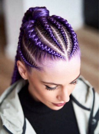 Trenzas rojas y negras