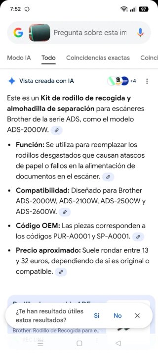 Rodillo de impresora con piezas