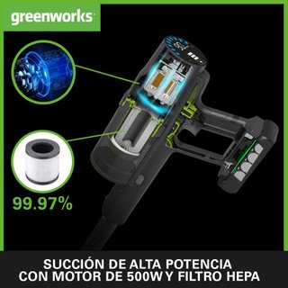 Aspiradora Inalámbrica Greenworks GD24SV