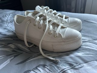 Converse Piel Plataforma Blancas Talla 39’5