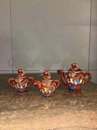 Set 3 Teteras Miniatura Japonesas Dragón