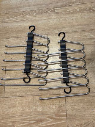 2 Perchas para pantalones multiusos