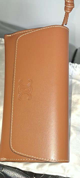 Pochette occhiali Celine pelle marrone