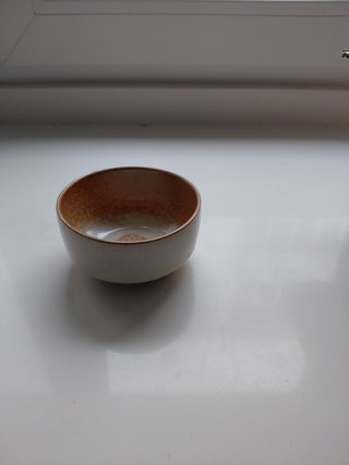 7 Cuencos de cerámica beige y marrón