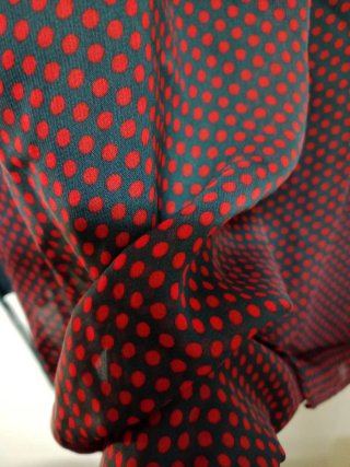 Vestido Formarina gris y rojo