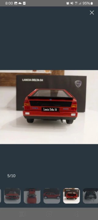 Lancia Delta S4 Autoart 1:18 Rojo