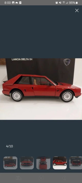 Lancia Delta S4 Autoart 1:18 Rojo