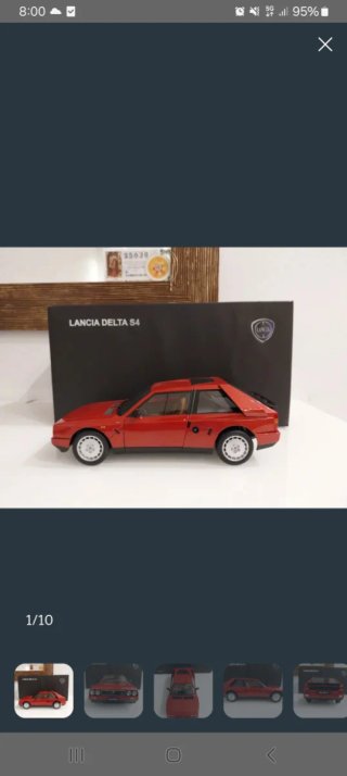 Lancia Delta S4 Autoart 1:18 Rojo