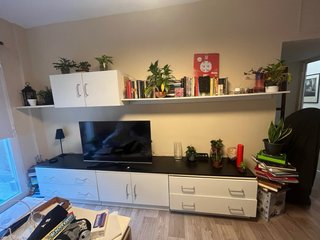Conjunto Muebles Salón Blanco y Negro