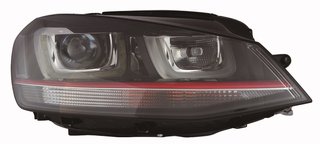 Faro IZQUIERDO O DERECHOdo Electrico Con Motor, Interior Negro (D3S/H7/H21W/Led) (Gti) para Volkswagen GOLF VII GTI 2013