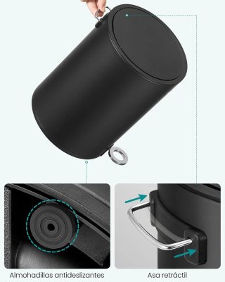 SONGMCIS Cubo de Basura para Cosméticos, 6 L