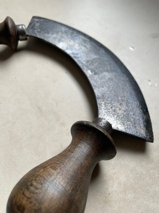 Cuchillo picador antiguo madera