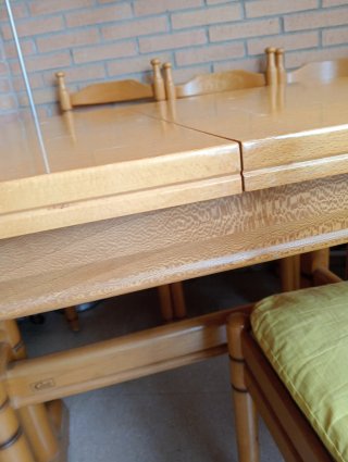 Mesa de comedor extensible madera maciza