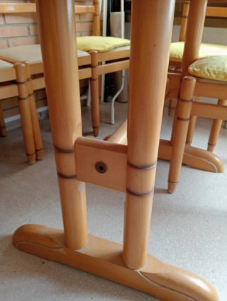 Mesa de comedor extensible madera maciza