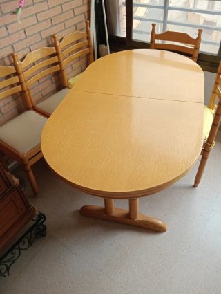 Mesa de comedor extensible madera maciza