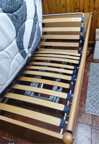 Cama articulada 90cm con colchón y barra incluida