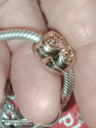 Charm Pandora Follow your dreams con Piume Oro/Arg
