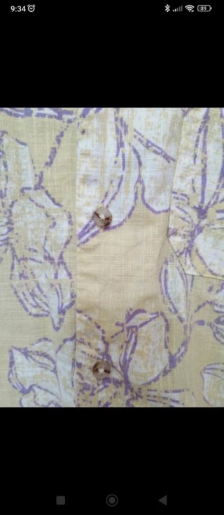Camicia floreale gialla e viola