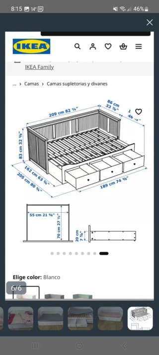 Cama nido Brimnes Ikea. Se encuentra en Madrid