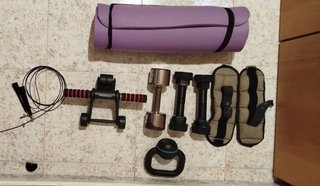 Bicicleta Cecotec + Pesas + Esterilla + Tablet