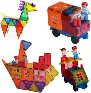 Bloques Magnéticos Construcción 65pc NUEVO
