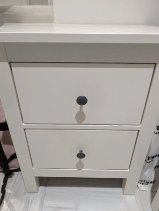 2 Mesas de noche Hemnes Ikea Blancas