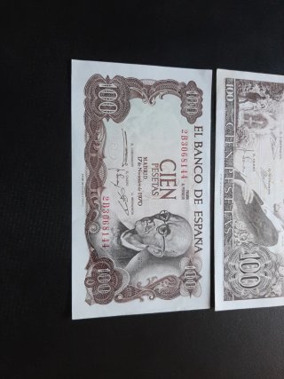 BILLETES ESPAÑOLES DE 100 PESETAS