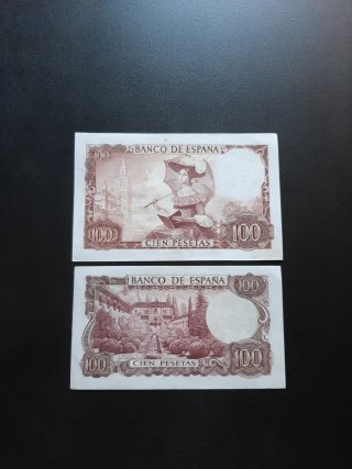 BILLETES ESPAÑOLES DE 100 PESETAS